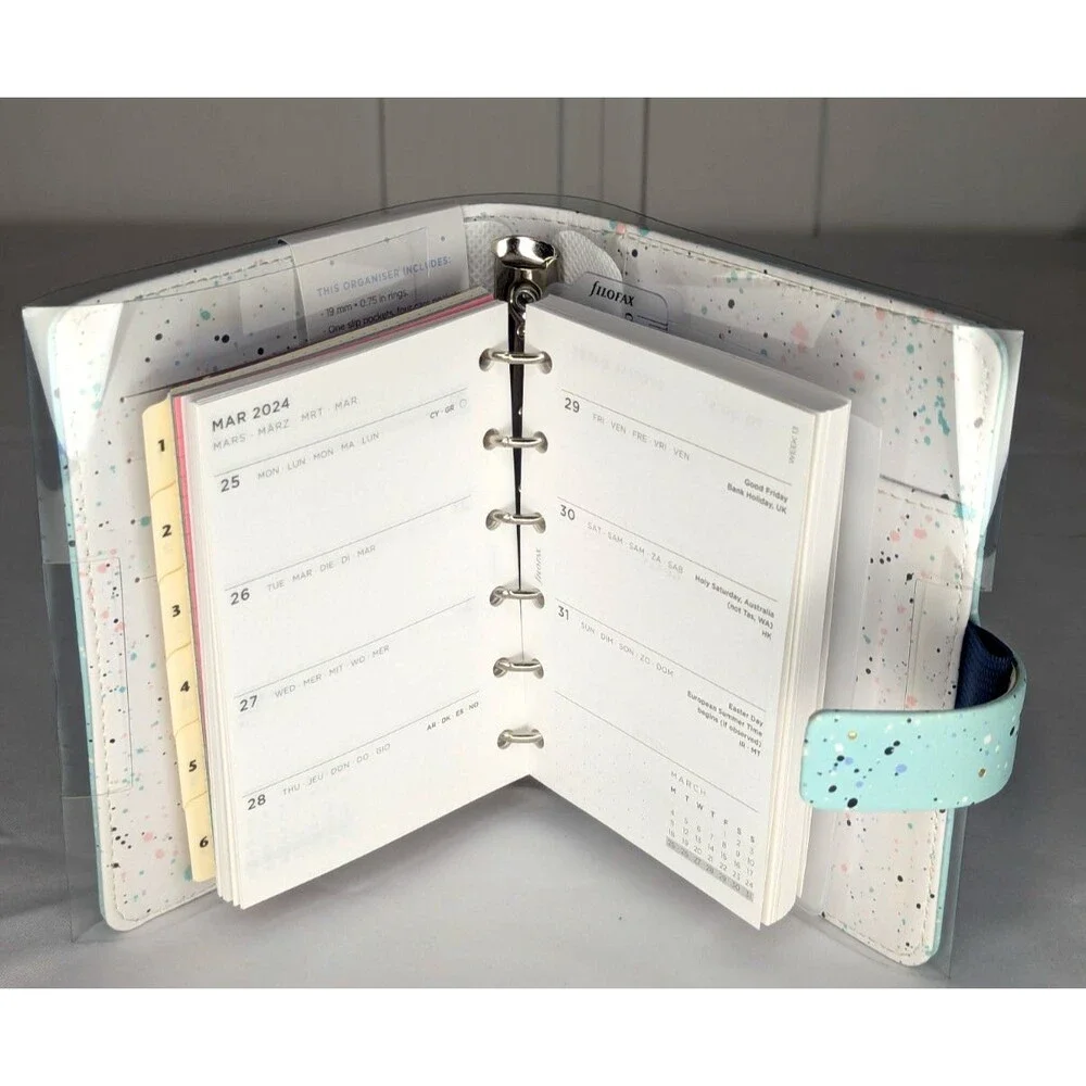 Filofax Pocket Patterns Organizer - Expressions, Mint, Multilingual, 2024 NEW